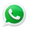 WhatsApp icon with white border